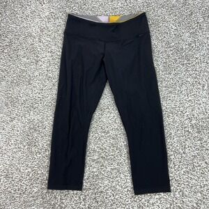 Lululemon Pants Womens 6 Black Mid Rise Capri Leggings Yoga Gym Workout Sports